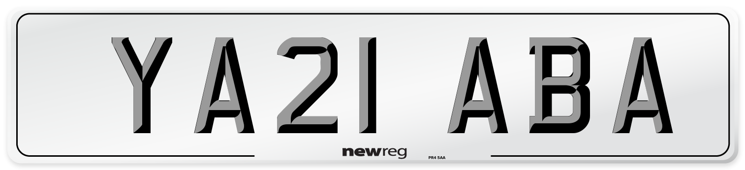 YA21 ABA Number Plate from New Reg